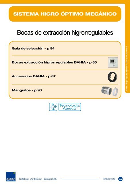 Sistema Higro Óptimo Mecánico – Bocas De Extracción - Alder