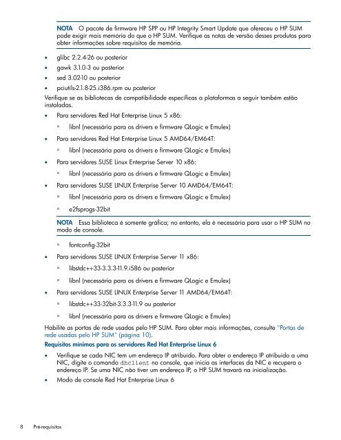 Notas de Versão do HP Smart Update Manager - HP Business ...