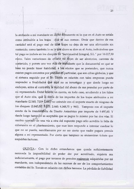 Recurso de apelación Camps contra auto Flors ... - Los Genoveses