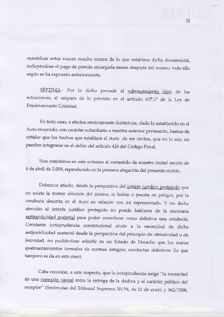 Recurso de apelación Camps contra auto Flors ... - Los Genoveses