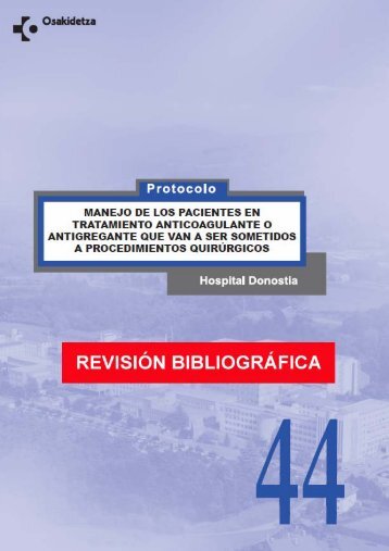 manejo de los pacientes en tratamiento anticoagulante o