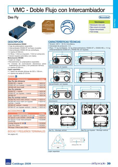Catálogo ALDER Ventilación individual