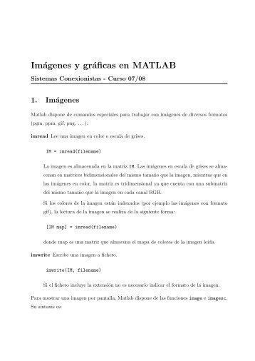 Imágenes y gráficas en MATLAB - QueGrande