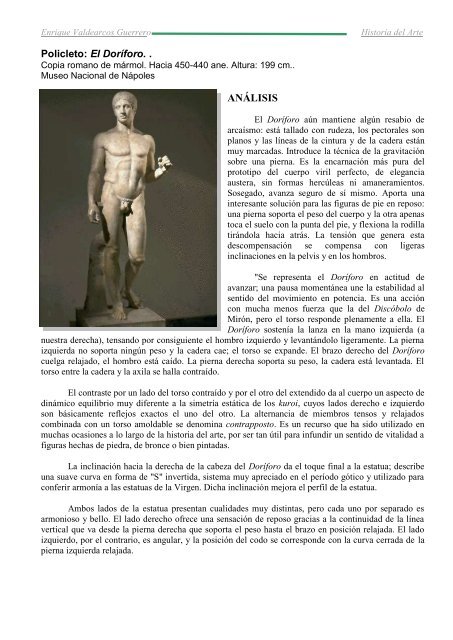 Policleto: El Doríforo - IES JORGE JUAN / San Fernando