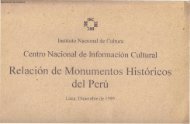 Relación de Monumentos Históricos del Perú – Investigador César ...