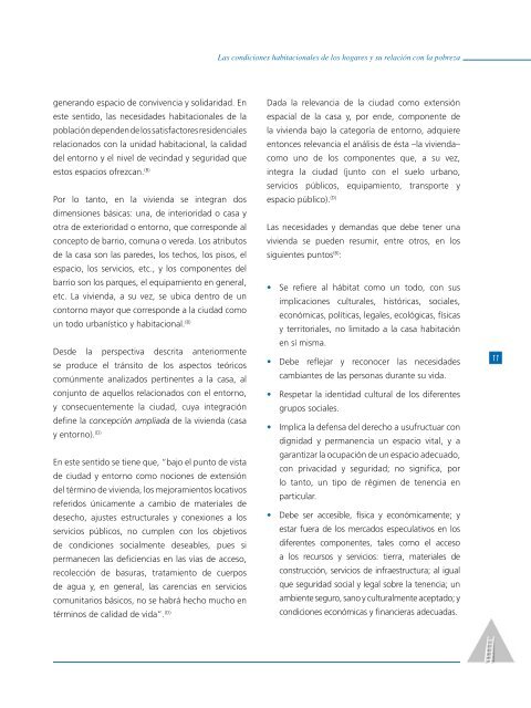 Las condiciones habitacionales de los hogares y su relación con la ...