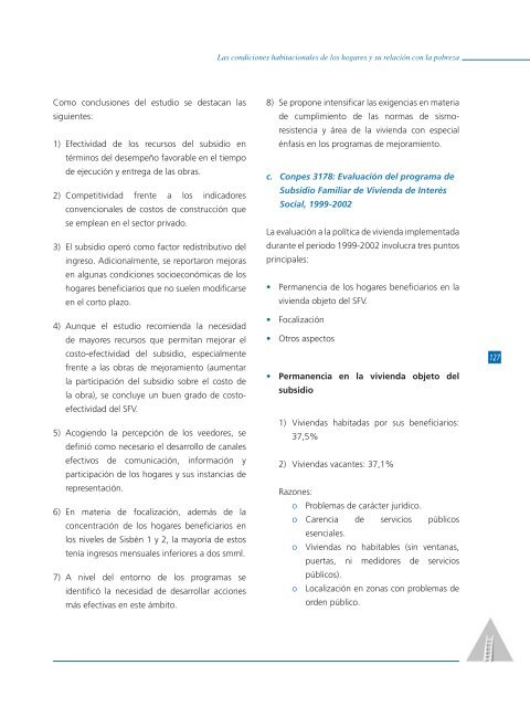 Las condiciones habitacionales de los hogares y su relación con la ...