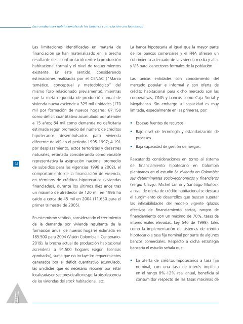 Las condiciones habitacionales de los hogares y su relación con la ...