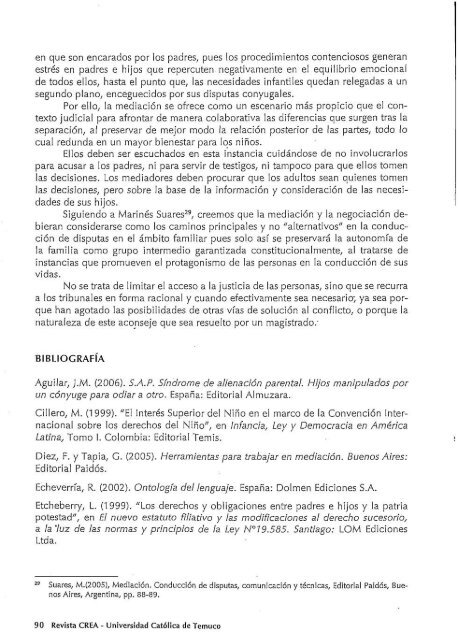 Relación directa y regular y síndrome de alienación parental ...