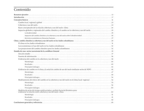 Cambio climático y su relación con el uso del suelo en los Andes ...