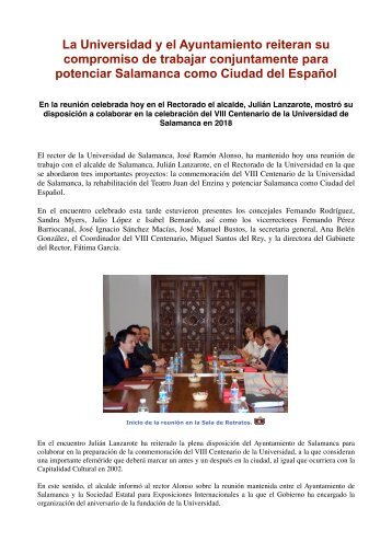 La Universidad y el Ayuntamiento reiteran su compromiso de ...