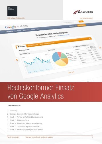 Rechtskonformer Einsatz von Google Analytics