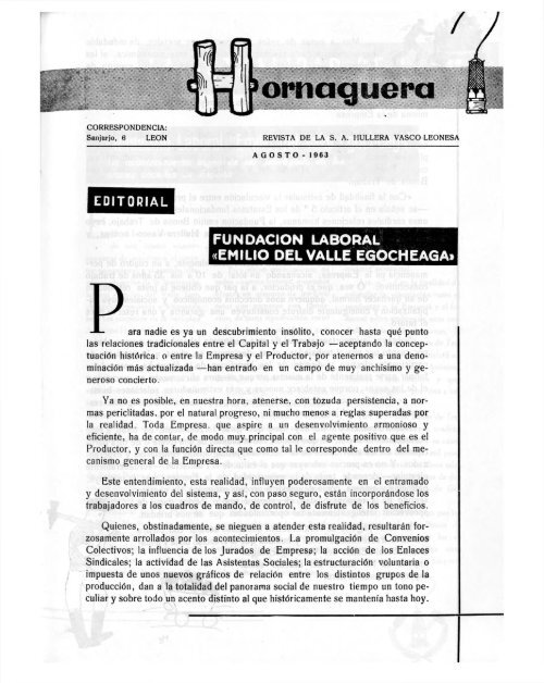 HORNAGUERAPublicación de la S.A. Hullera Vasco Leonesa