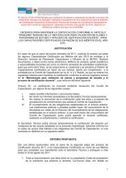 Criterios para mantener la certificación de los Capacitadores - Setec