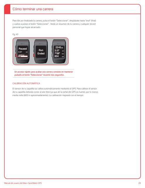 Nike+ SportWatch GPS Manual del usuario