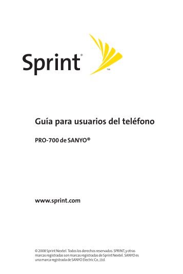 Guía para usuarios del teléfono - Sprint Support