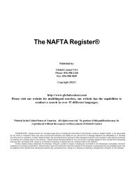 The NAFTA Register® - Global Contact