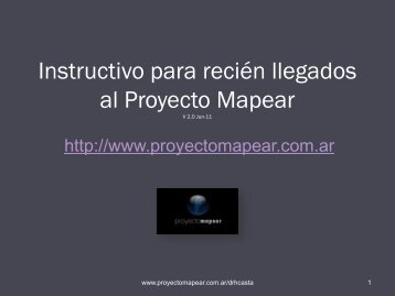 Instructivo para recién llegados al Proyecto Mapear