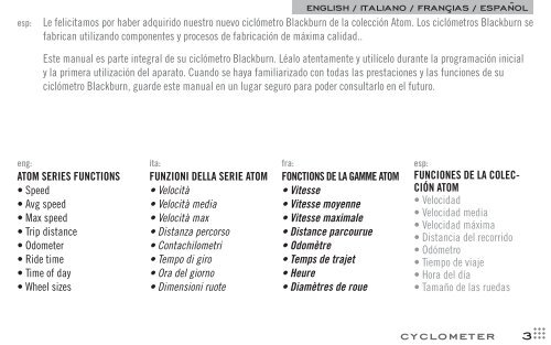 2.0 / 4.0 advanced cyclometer - Blackburn