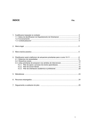 Plan de orientación académica e profesional