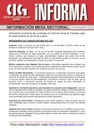 Información provisional sobre o CXT após a mesa - CIG-Ensino