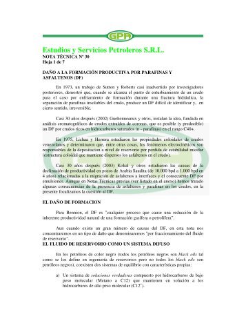 Estudios y Servicios Petroleros S.R.L. - OilProduction.net