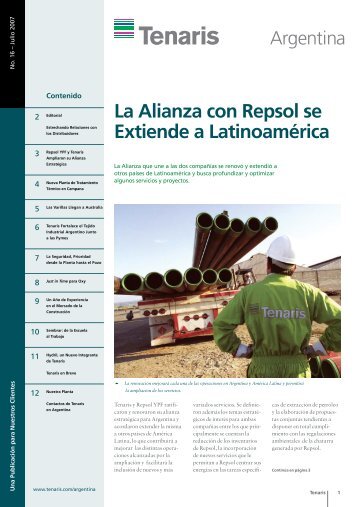 La Alianza con Repsol se Extiende a Latinoamérica - Tenaris