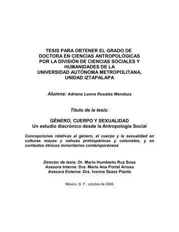 TESIS PARA OBTENER EL GRADO DE DOCTORA EN CIENCIAS ...