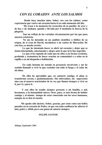 CON EL CORAZON ANTE LOS SALMOS - Autores Catolicos