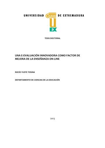 una e-evaluación innovadora como factor de mejora de la ...