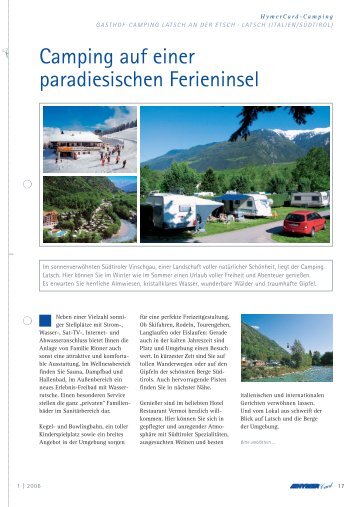 Camping auf einer paradiesischen Ferieninsel