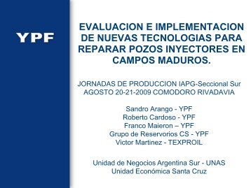 Evaluación e implementacion de nuevas tecnologías para reparar ...