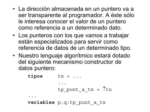 Datos Punteros e Implementación Dinámica de Pilas