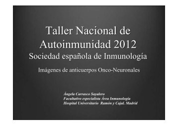 Atlas neuronales Taller Autoinmunidad 2012 - Sociedad Española ...