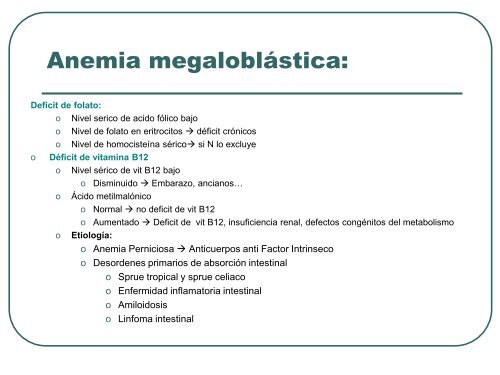 Estudio diagnóstico de la anemia - Aghh.es