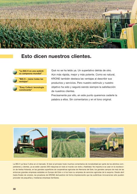 Tecnología de picadoras puntera de KRONE ... - Interempresas