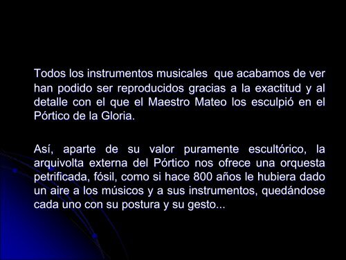 LOS INSTRUMEMTOS MUSICALES DEL PÓRTICO DE LA GLORIA