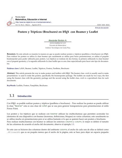 Descargar el PDF - TEC-Digital - Tecnológico de Costa Rica