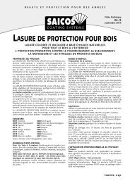 lasure de protection pour bois - Saicos