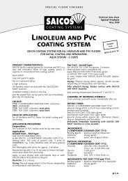 LINOLEUM AND PVC COATING SYSTEM ground and top - Saicos