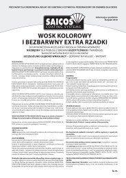 woSk kolorowy i bezbarwNy extra rzadki - Saicos