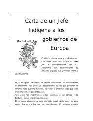 Carta de un Jefe Indígena a los gobiernos de Europa - Antiescualidos