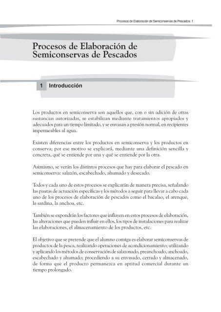 procesos de elaboración de semiconservas de pescados