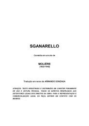 Molière – SGANARELLO - Encontros de Dramaturgia