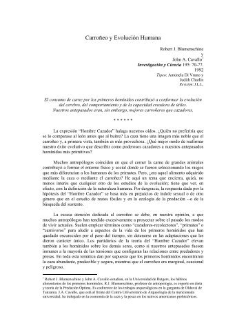 Carroñeo y Evolución Humana - fundamentos