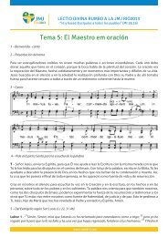 Tema 5: El Maestro em oración - JMJ Rio 2013