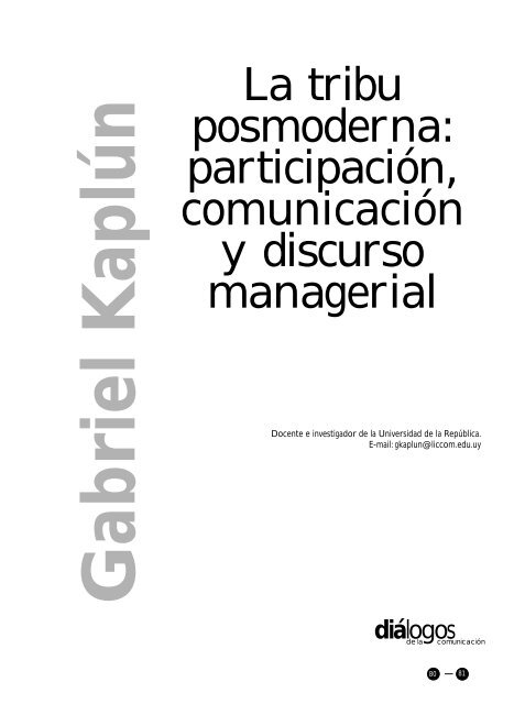 8.G. Kaplún - Diálogos de la Comunicación