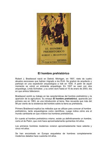 El hombre prehistórico - Editorial Montemira