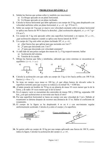 Dinámica 4º ESO - Problemas 2