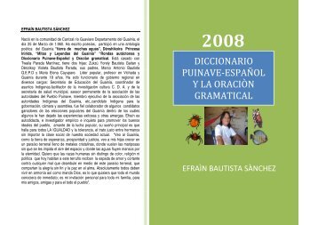 diccionario puinave-español y la oraciòn gramatical